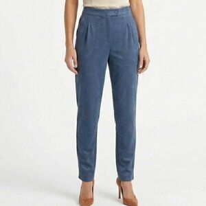 Faux Suede Pants - Demin Blue
